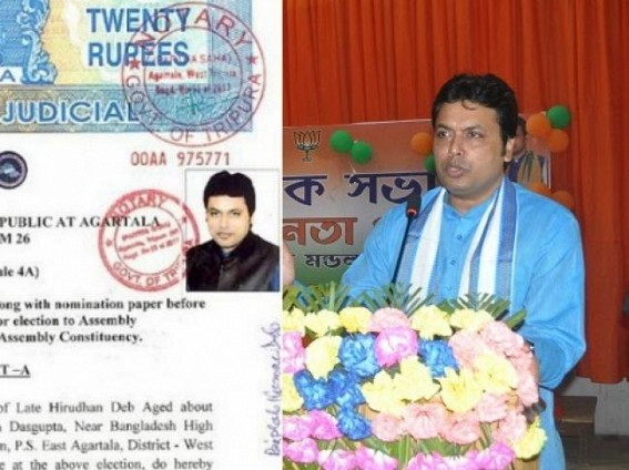 Motormouth Biplab claims BJP made a poor boy like him CM, but his EC affidavit says, â€˜Jobless Biplab had over Rs 1 crore property before electionâ€™